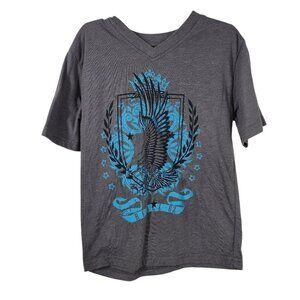 Faded Glory Gray Short Sleeve Tshirt Eagle Boy's Size M 8